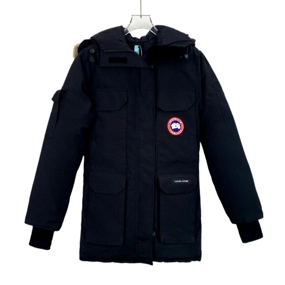 Canada Goose Arctic Program Black Parka With Fur Hood For Men - Picture 1 of 8